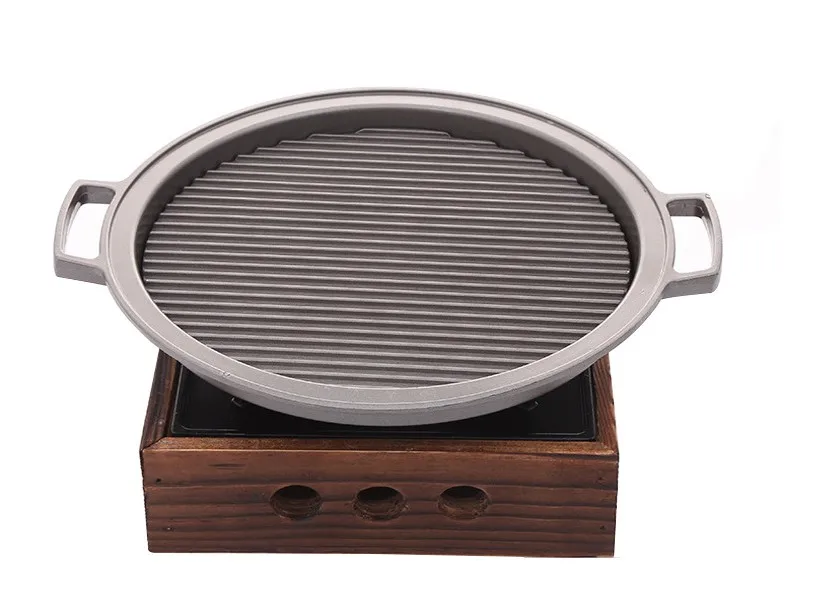 Портативная чугунная мини гриль для барбекю bbg грили Настольная печь teppanyaki отеля