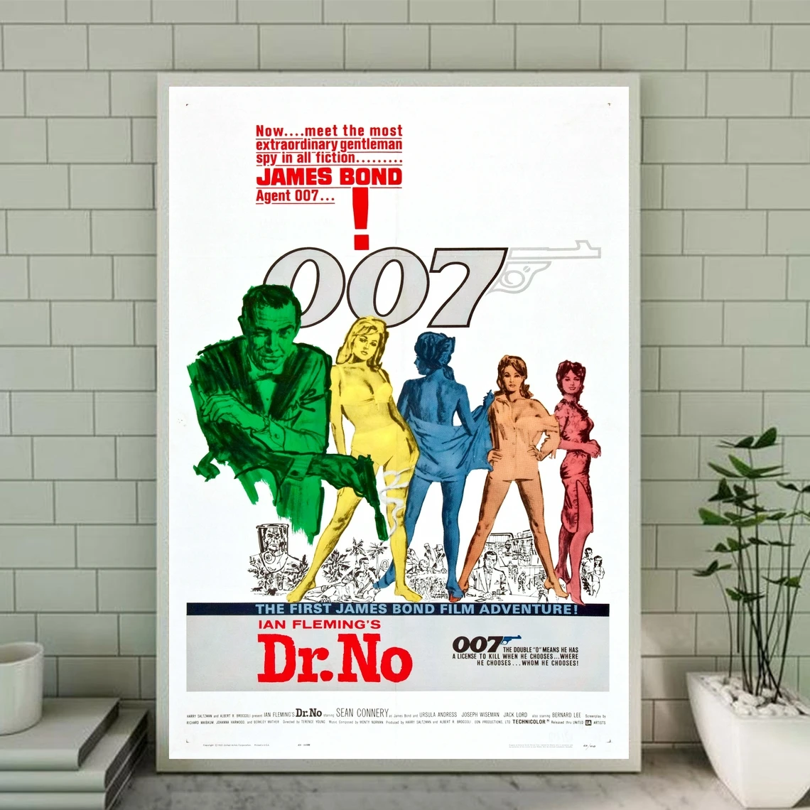 

Постер Фильма Dr. No 007, холст, художественные принты, украшение для дома, настенная живопись (без рамки)