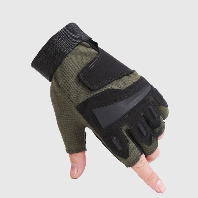 Охотничьи перчатки с открытыми пальцами тактические для военных тренировок