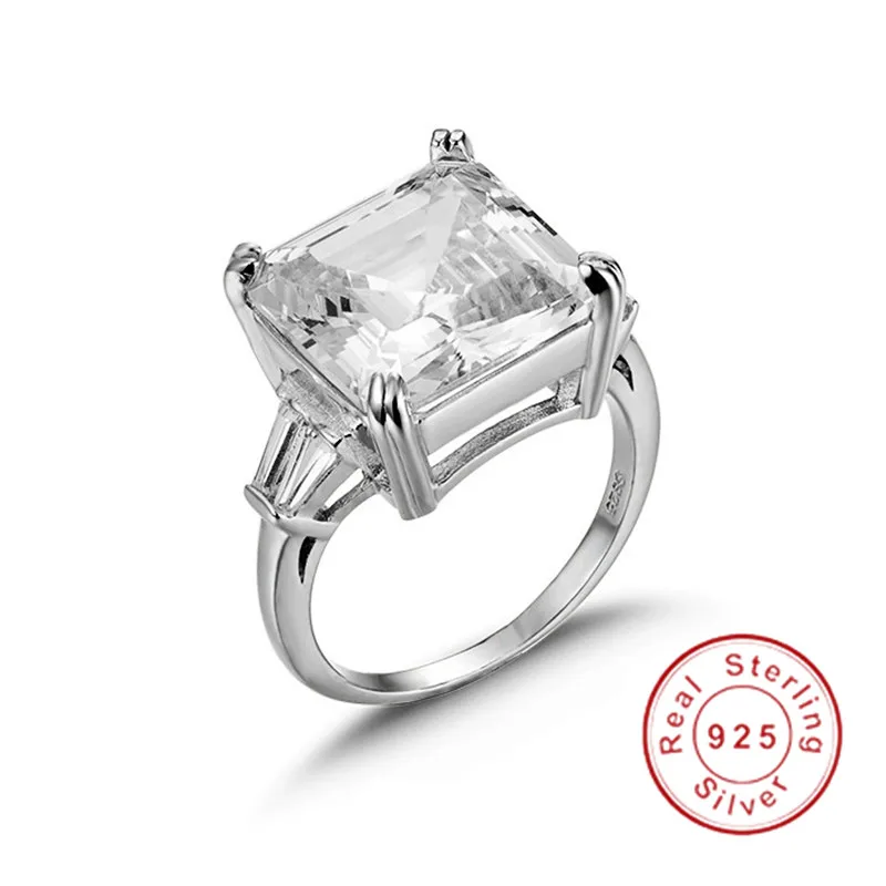 Кольцо женское из серебра с трапециевидной огранкой | Украшения и аксессуары