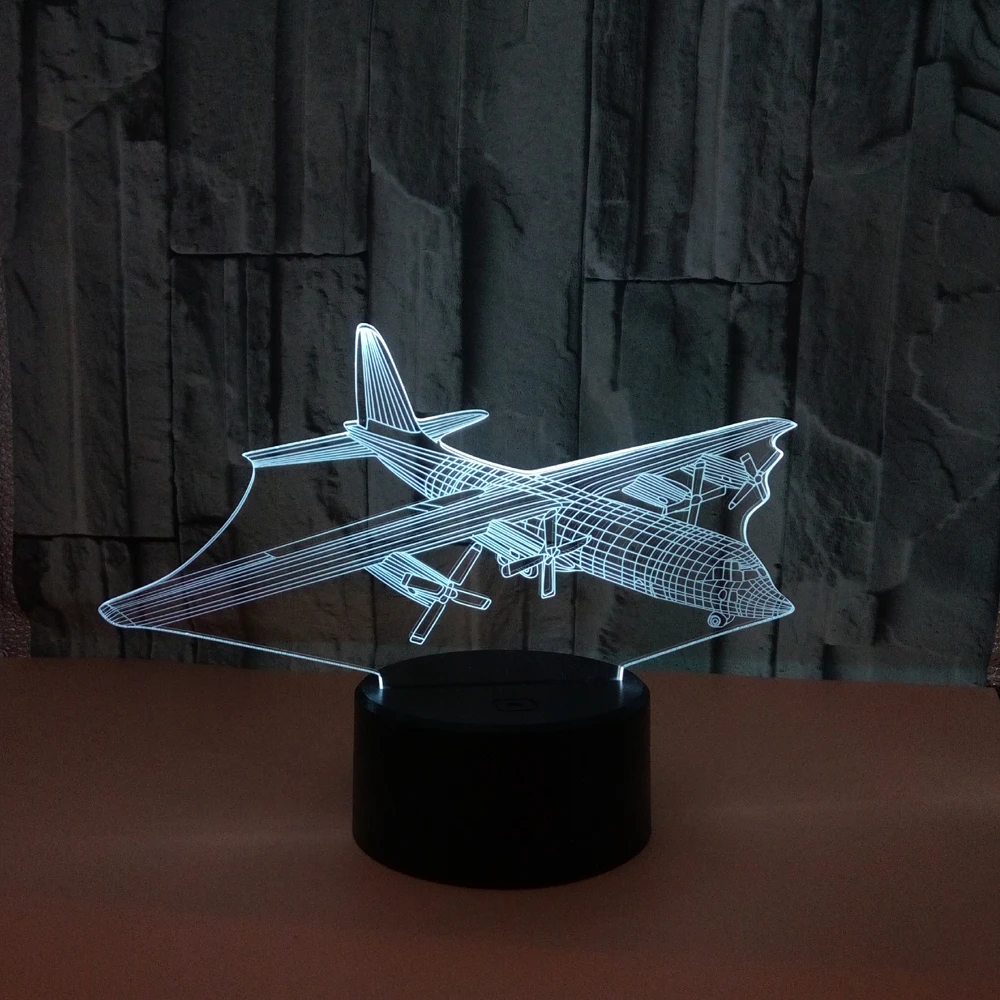 3d-лампа в виде вертолета ночник с сенсорным управлением и питанием от USB для