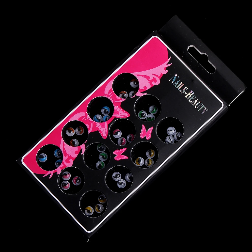 

36x 6 цветов DIY 3D глаз художественное оформление ногтей Стикеры ремесло Маникюр наконечник Новый