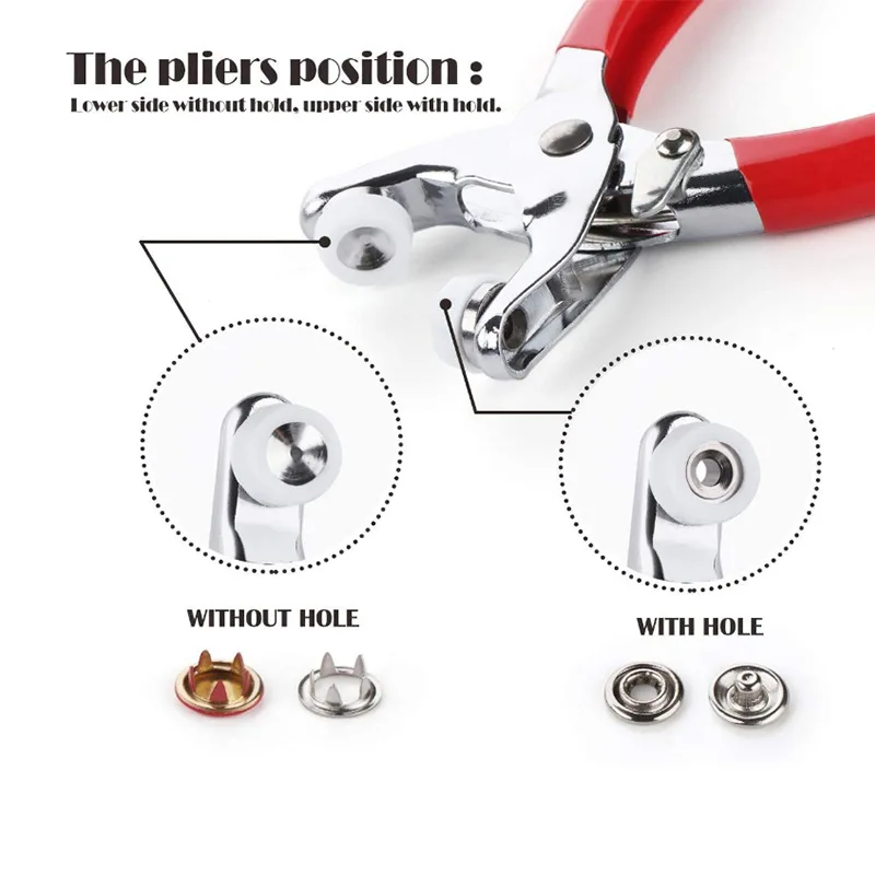 Набор плоскогубцев набор из 10 металлических кнопок для шитья полые/однотонные