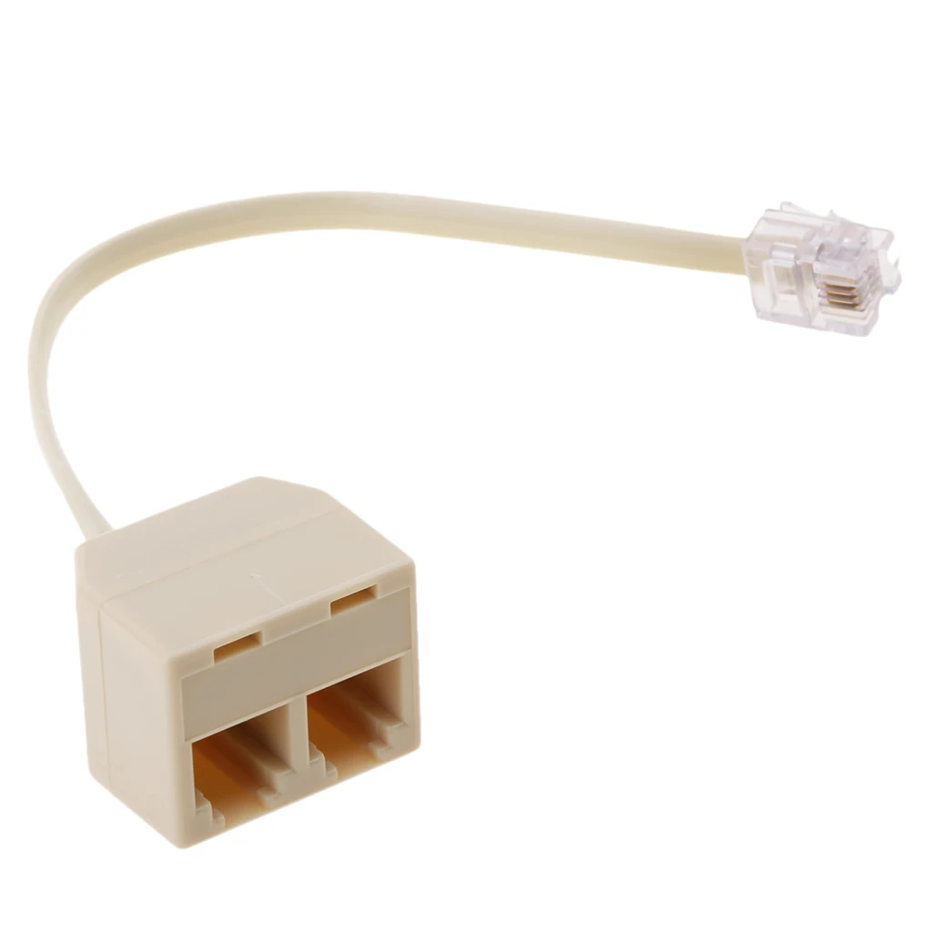 2 сторонний разветвитель для телефона RJ11 Модульный сетевой адаптер 6P4C