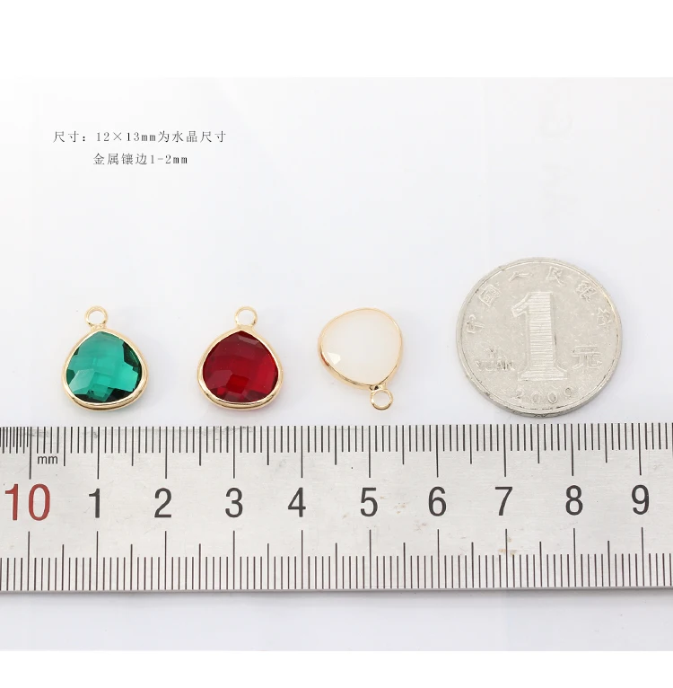 Стеклянные Очаровательные Подвески в форме сердца 12 шт. х13 мм|Бусины для одежды| |