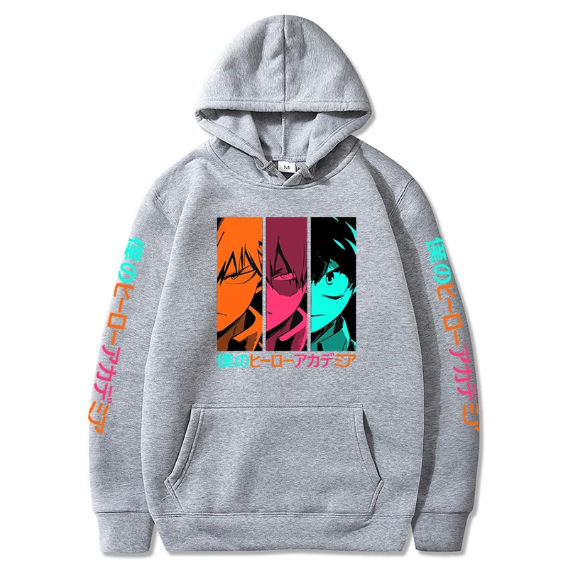 

Japanese anime My Hero Academia Hoodie Men's Printed Pattern Harajuku Pullover Long Sleeve Top