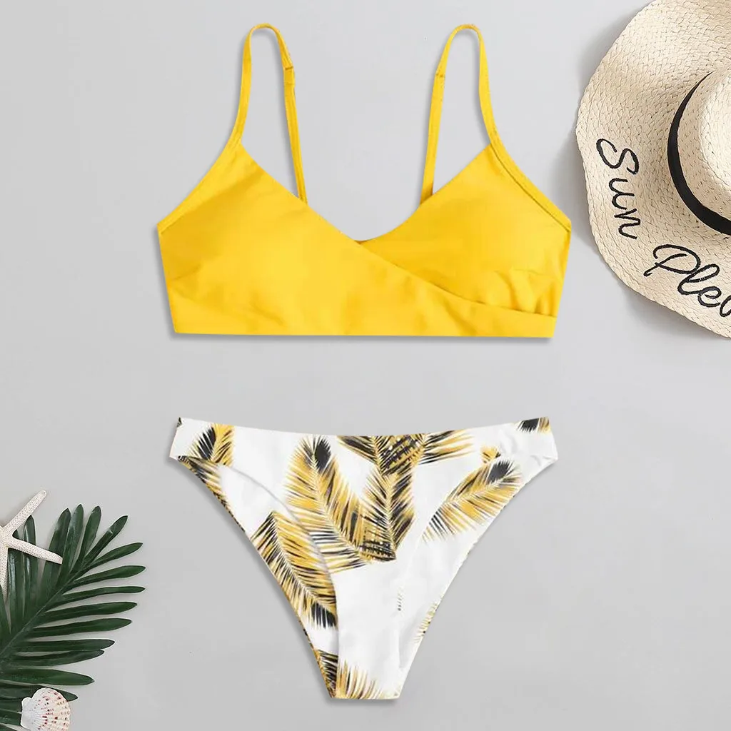 

Women Floral Random Print Bikini Sets Women Sexy Two Pieces Swimsuits Bathing Suits Swimwear Women sexy bathing suit Summer