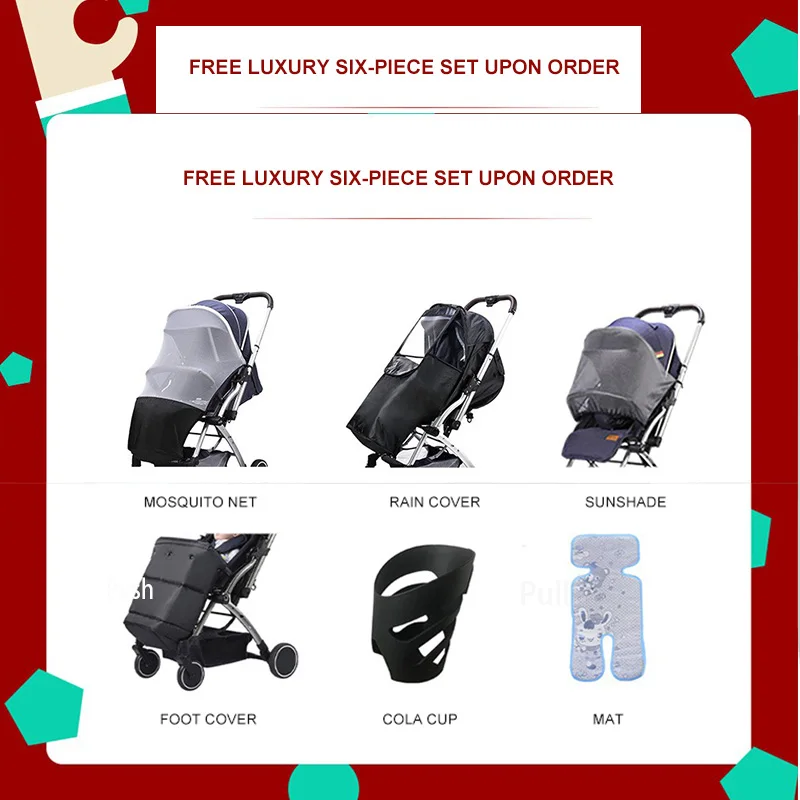 

Baby Stroller High Landview Lightweight Stroller Two-Way Stroller To Ride Or Lie Down Newborn Baby Aluminum Stroller