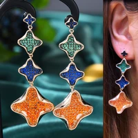 trendy original design pendant earrings for women girl daily party jewelry charm round circle high quality accessories