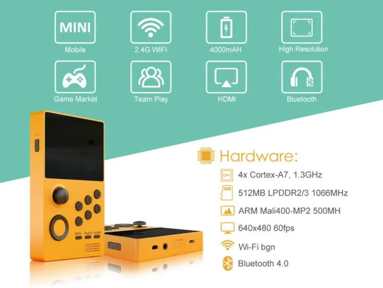 HANHIBR Pandora's Box Android supretro портативная игровая консоль IPS экран Встроенный n64 игры 30 3D