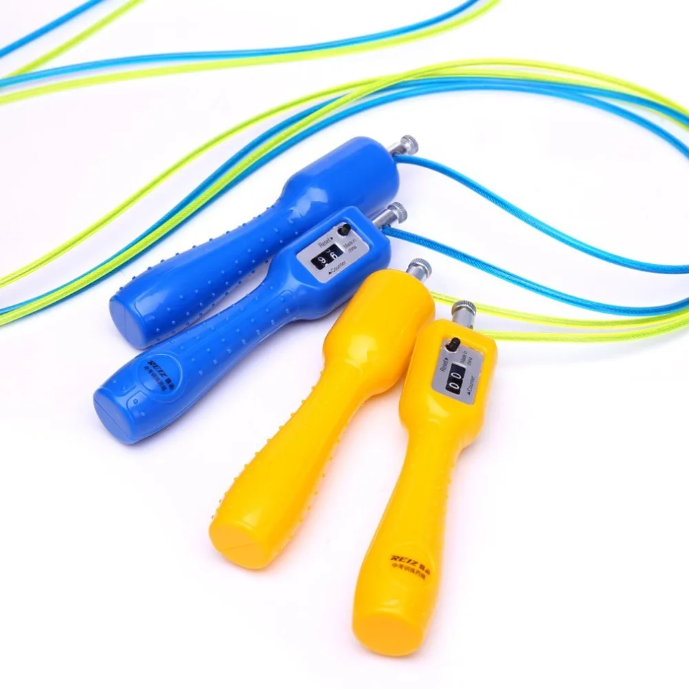 Профессиональный Фитнес стальной провод скакалки со счетчиком спорта