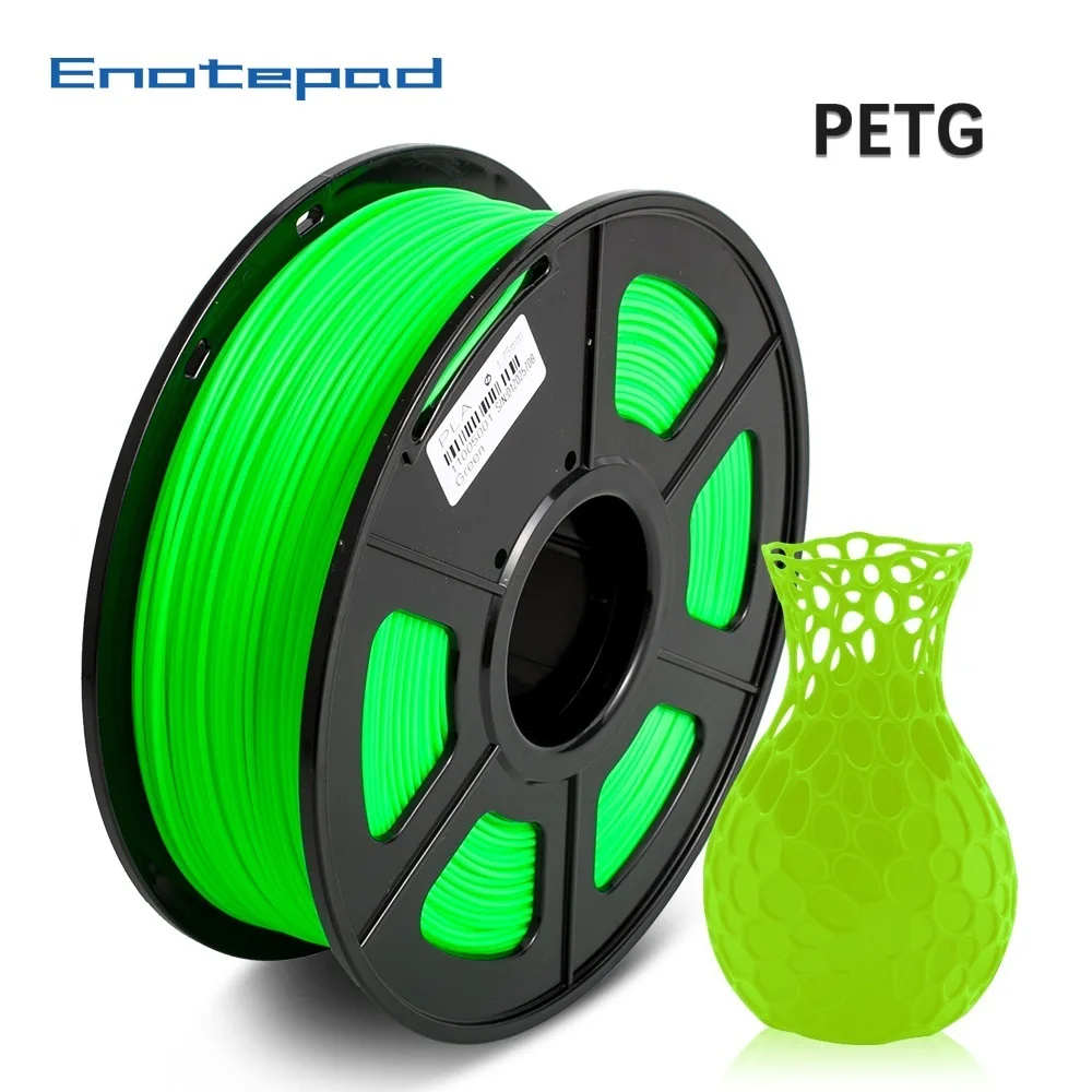 

New Enotepad PETG 3D Printer Filament 1.75mm 1KG/2.2LB Spool PET Printer Material 100% no bubble Tolerance +-0.02MM .