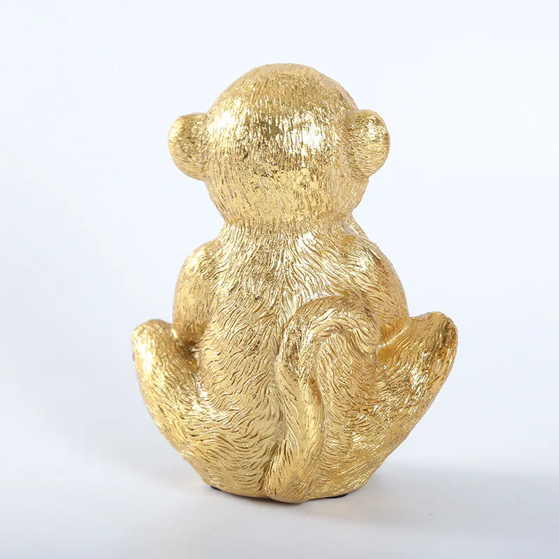 

Resin Not Listen Not See Not Talk Golden Monkey Miniature Figurines Home Decor Bedroom Corridor Decorative Sculpture Ornaments