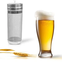 stainless steel hop filter homebrew mesh beer filter strainer dry hopper for home brew spider filter 7x18 7x29cm 300 micron