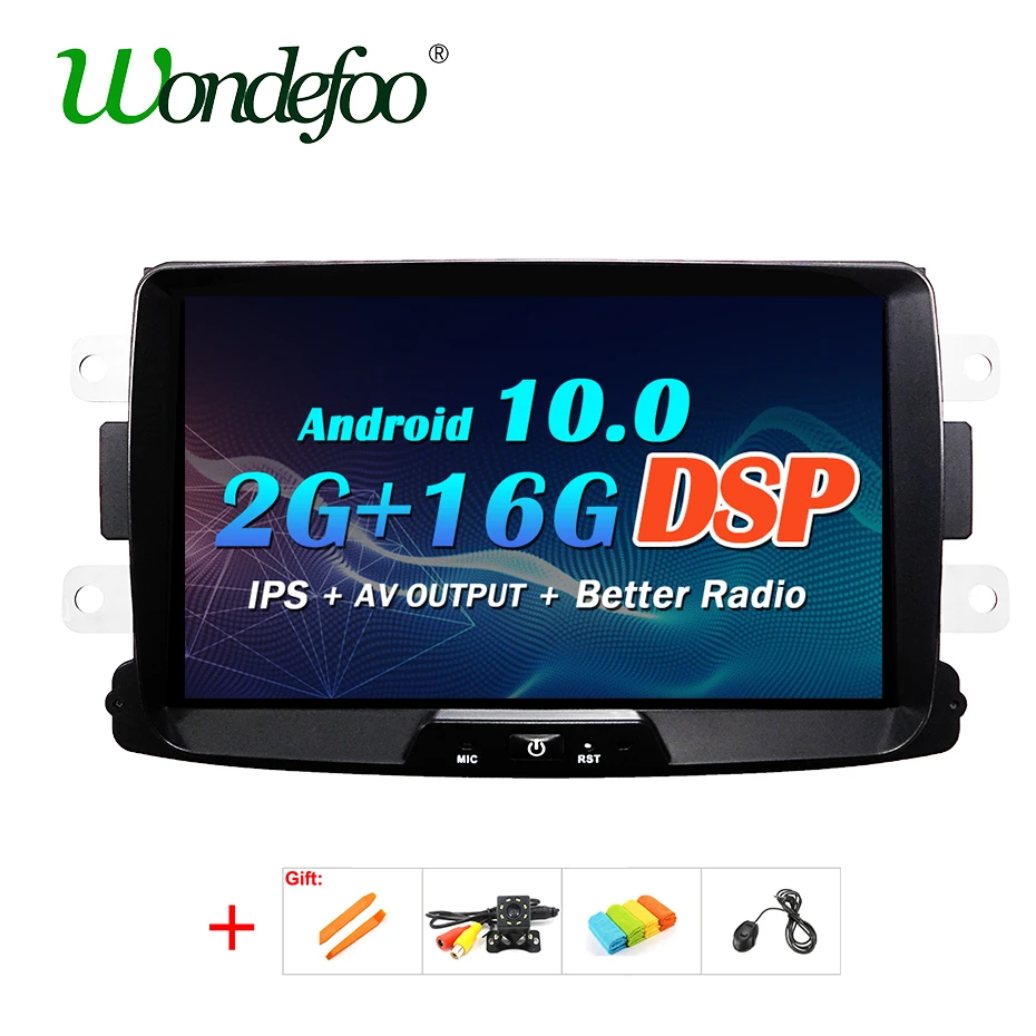 Автомагнитола на Android 10 DSP IPS для Dacia Sandero Duster Renault DOKKER Captur Lada Xray2 Logan 2 GPS навигация без