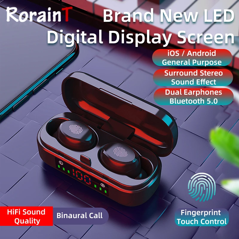 

Wireless Bluetooth 5.0 Earphones V8 HiFi Stereo Headset Sports earphone Mini Earbuds for Android and iOS Smartphones