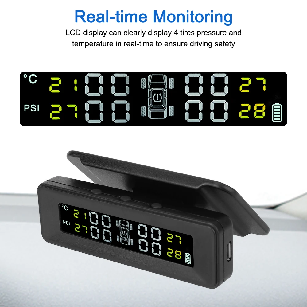 Система контроля давления в шинах Smart Car Digital TMPS сигнализация утечки воздуха на