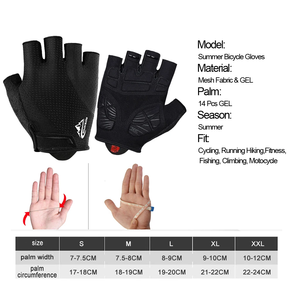 

Shockproof GEL Pad Cycling Gloves Half Finger Sport Gloves Men Women Summer Bicycle Gym Fitness Gloves Bike Gloves