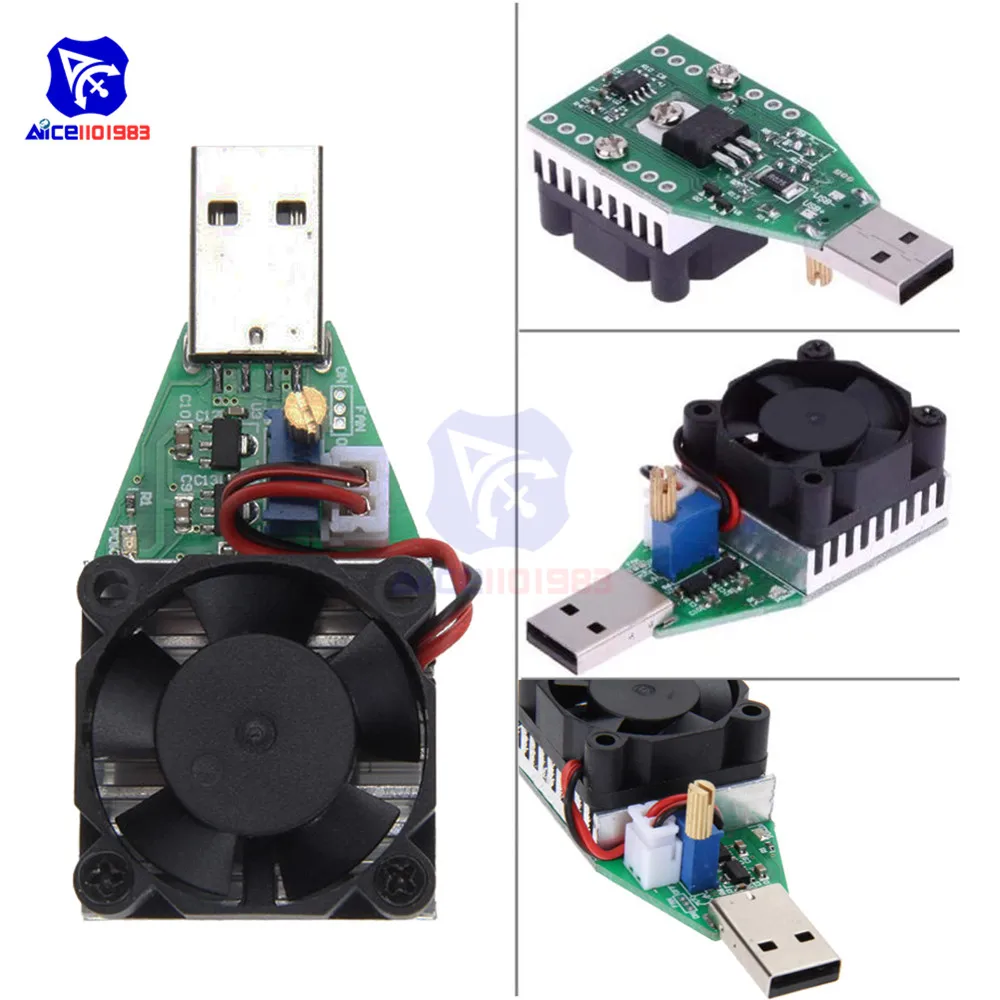 Diymore 15 Вт электронный испытательный нагрузочный резистор с USB интерфейсом тестер