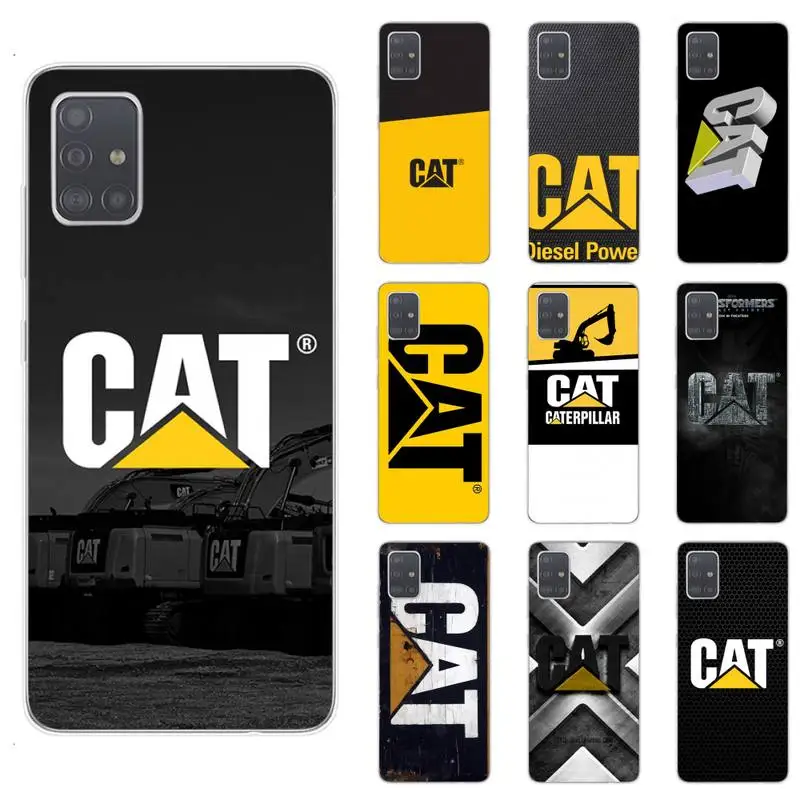 

CAT Excavator Caterpillars Phone Case For Samsung S4 S5 S6 S7 Edge S8 S9 S10 Plus S20 Note20 Ultra A71 A21S Cover Fundas Coque