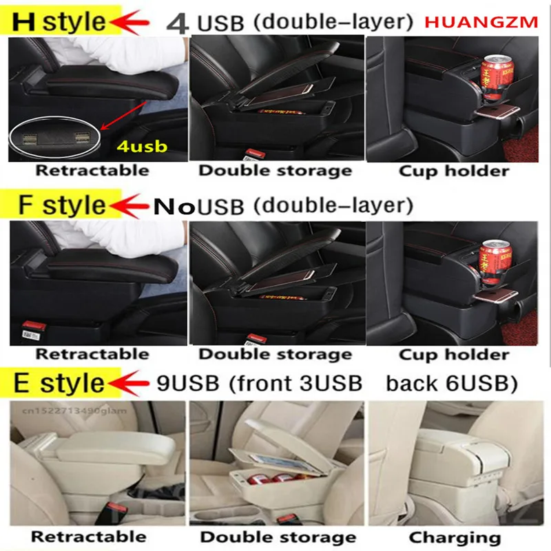 Подлокотник для Renault Clio 3 Captur центральный подлокотник Armres Box с USB интерфейсом