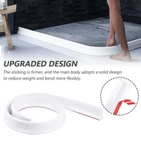 20015080cm collapsible flexible water retaining strips shower barrier water stopper with fixing glue for home kitchen bathroom
