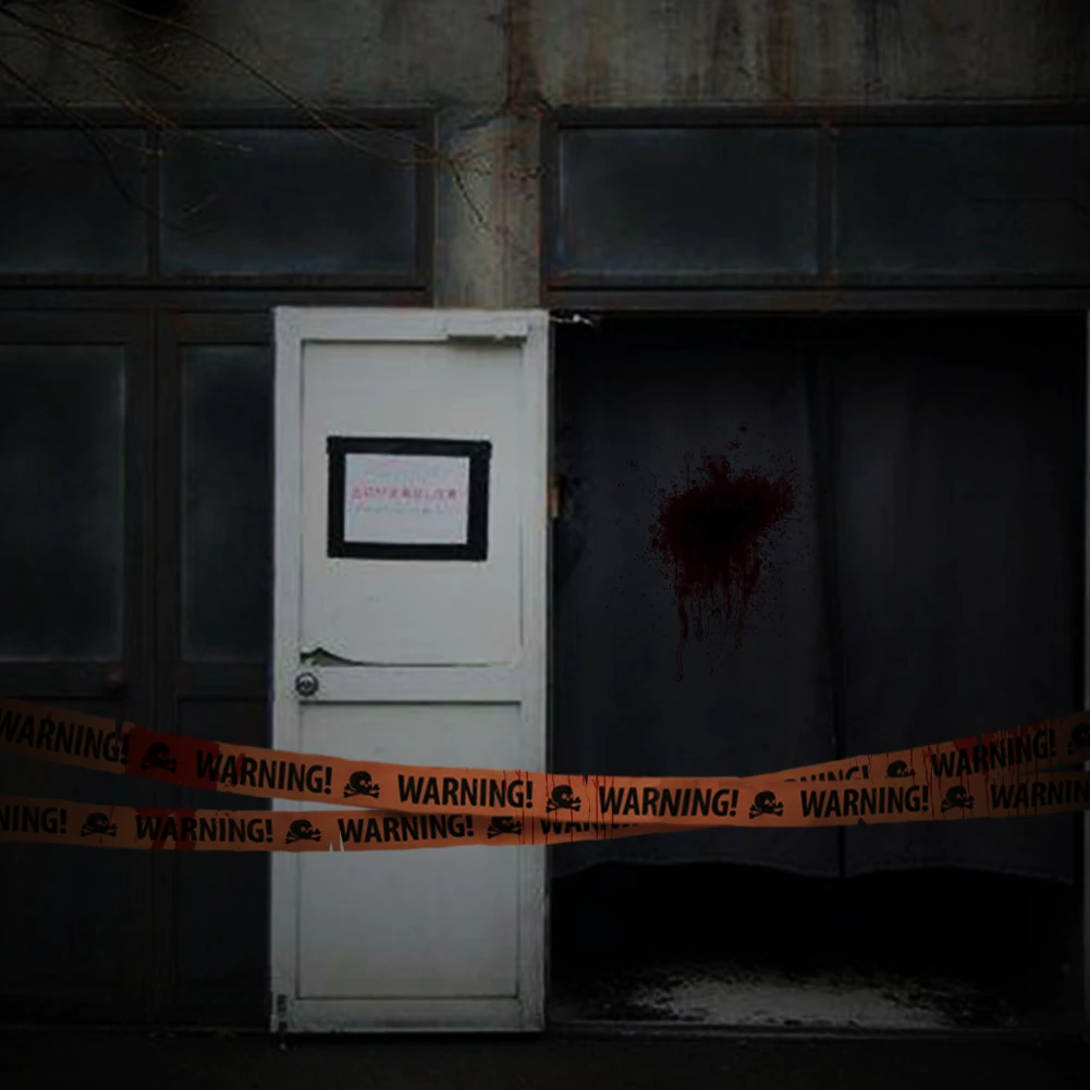 2 шт. 20ft Хэллоуин Предупреждение лента для предупреждения знаки окна Линия