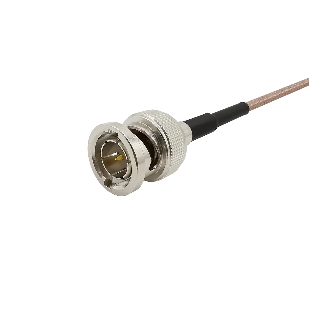 Коннектор для коаксиального кабеля BNC папа-BNC папа под прямым углом 75 Ом RG179