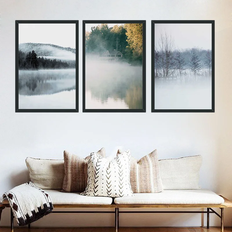 Новые простые настенные картины в китайском стиле Безрамная картина ядро для