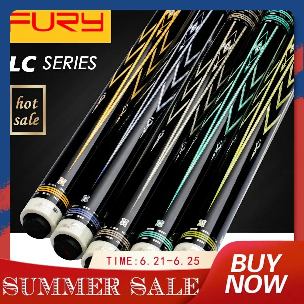 

Fury Billiard Pool Cue LC Series 11.75mm/13mm Tip High Quality Maple KTA / STE Tecnologia shaft Professional Billard Stick Kit