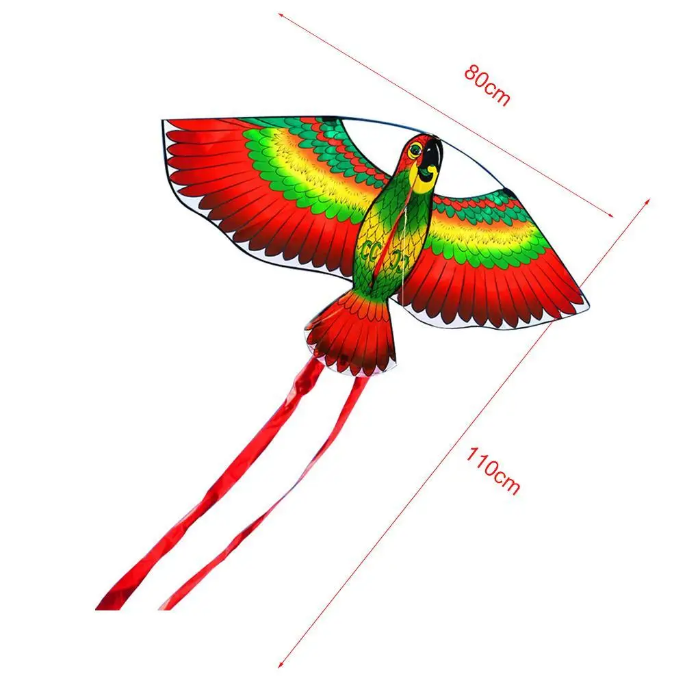 

Rainbow Color Parrot Kite With String Plastic Handle Family Fun Outdoor Quality Toys Kites High Flying For Children Sports