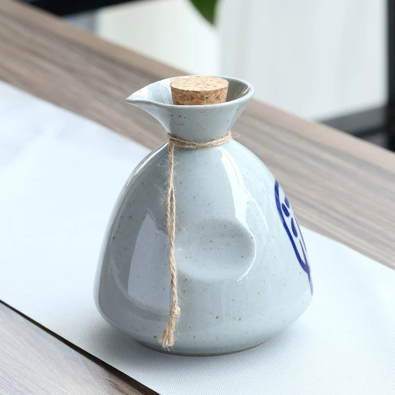 

Cute Handmade Ceramics Hip Flask Classic Japanese Style Retro Creative Sake Simple Pot Home Flasque Alcool Drinkware EJ50HF