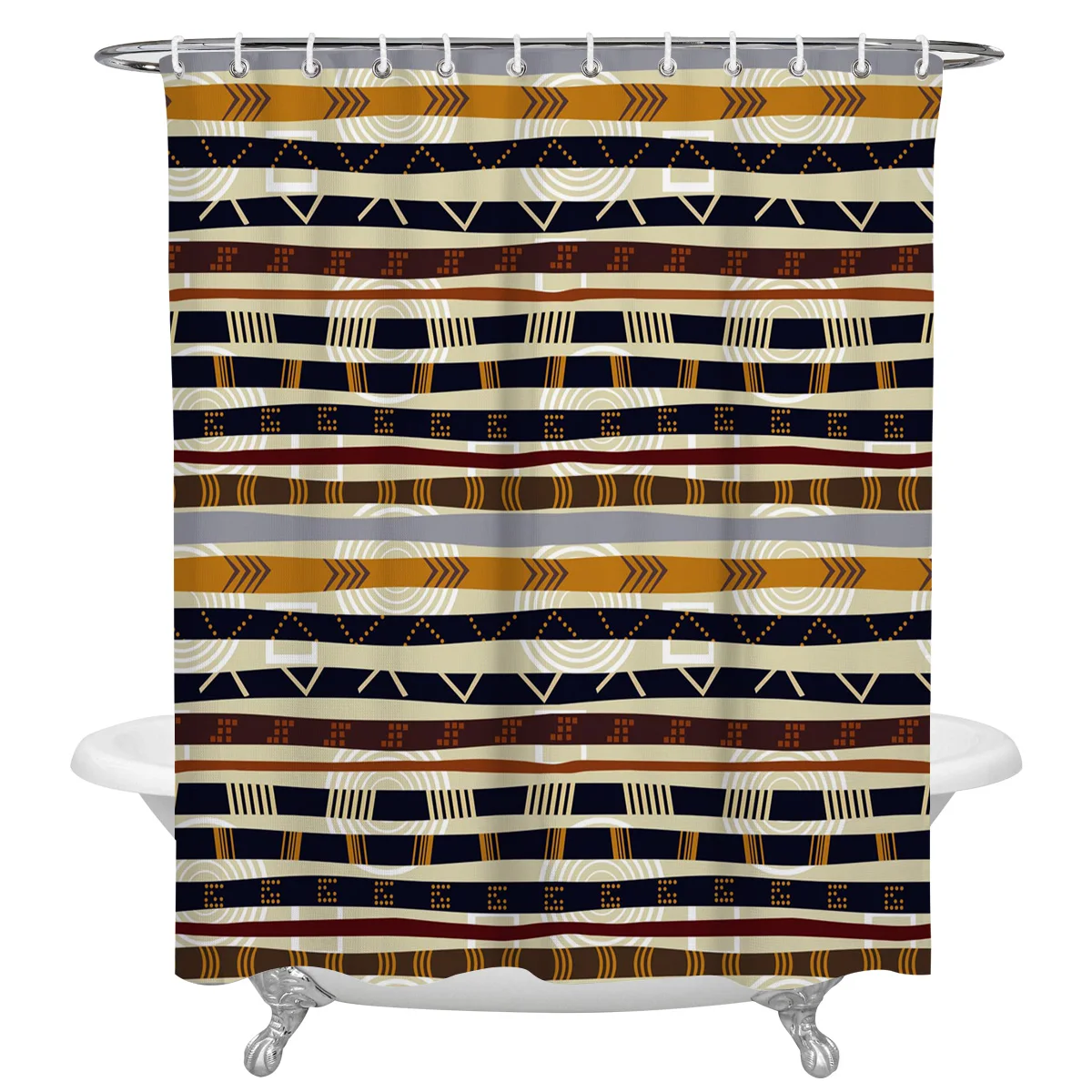 

Водонепроницаемая занавеска для душа в африканском стиле с узором