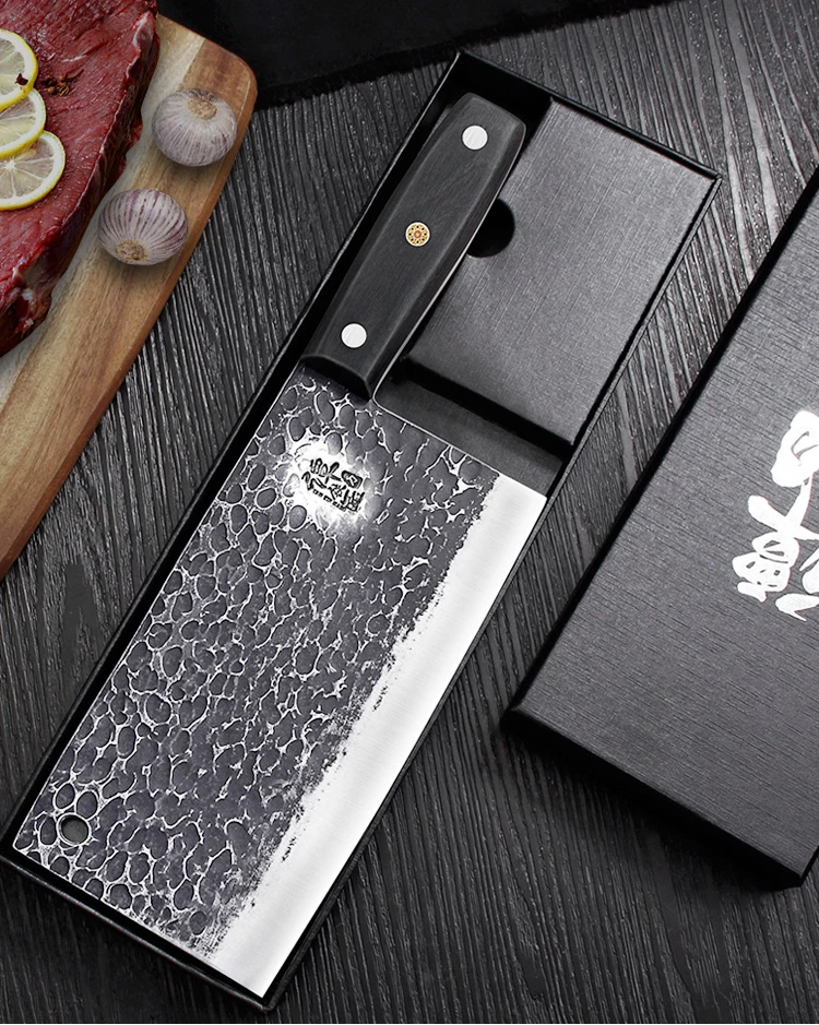 Hand forged slicing knife kitchen sharp chopping meat cleaver chef special Tang Knife 5CR15MOV steel | Дом и сад