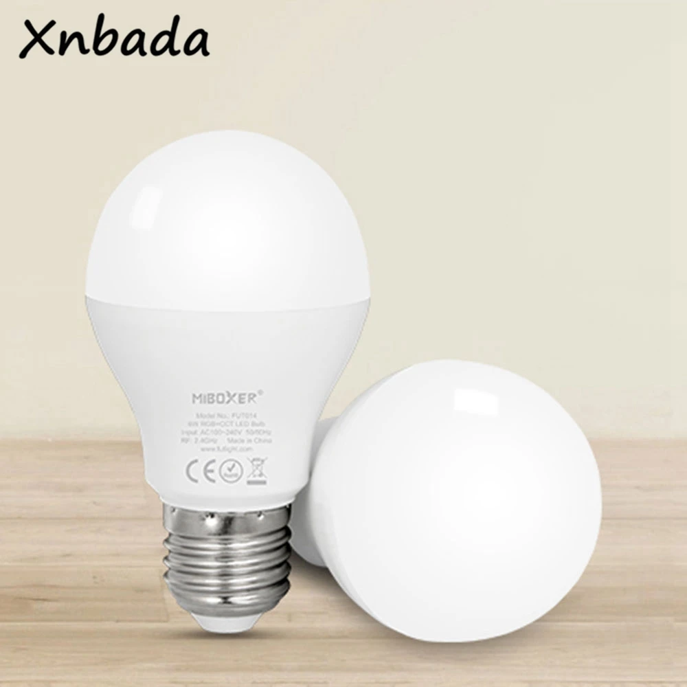 Miboxer 2 4G FUT014 E27 6 Вт RGB + CCT светодиодный светильник лампа AC100 ~ 240V 50/60Hz Применение