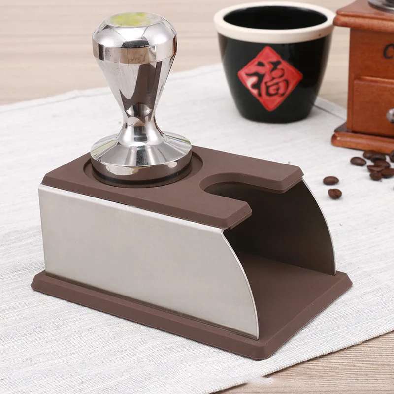Stainless Steel Espresso Coffee Tamper Holder Powder Press Support Base Stand Rack Shelf Barista Machine Tool | Дом и сад