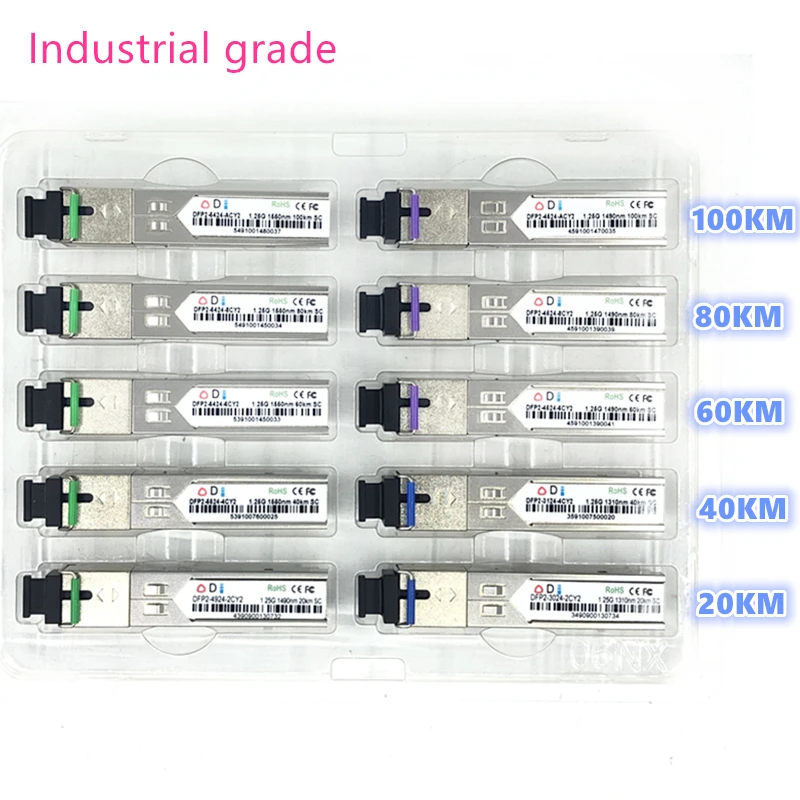 Волоконно оптический модуль SC SFP промышленного класса 40 ~ + 80 градусов Цельсия 1 25g2
