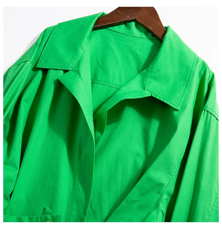 Getвесеннее женское платье однобортное с длинным рукавом платье-рубашка