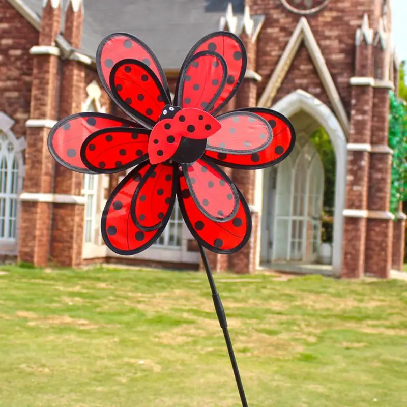 

Kids Double Layer Beetle Windmill Wind Spinner Pinwheel Home Garden Yard Decor 090B