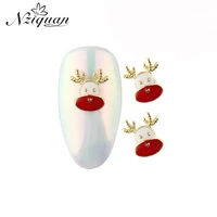limited time shipping christmas diy nail art with diamond antlers 67mm10 pieces in a pack 3d christmas series nail art nziquan
