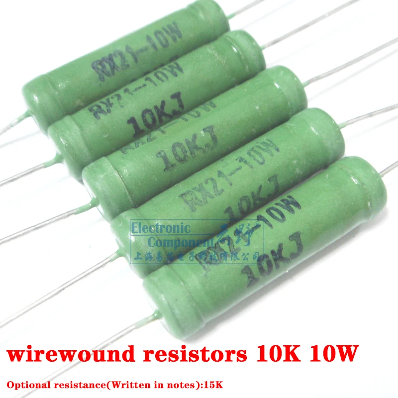 10 шт. RX21 10W 10KRJ 10R 5% 10K Керамика резистор с Вт проволочной обмоткой 10KJ|Операционные