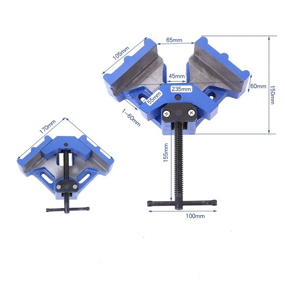 

90 Degree Right Angle Clamp Welded Right Angle Clip Cast Iron 4 Inch Welded Heavy Duty Welding Clamps Fixture Corner Clip