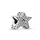 Новинка, серебряный цвет, белая звезда, бусина сделай сам, Подходит для европейских браслетов с шармами, аксессуары для ювелирных изделий A2216