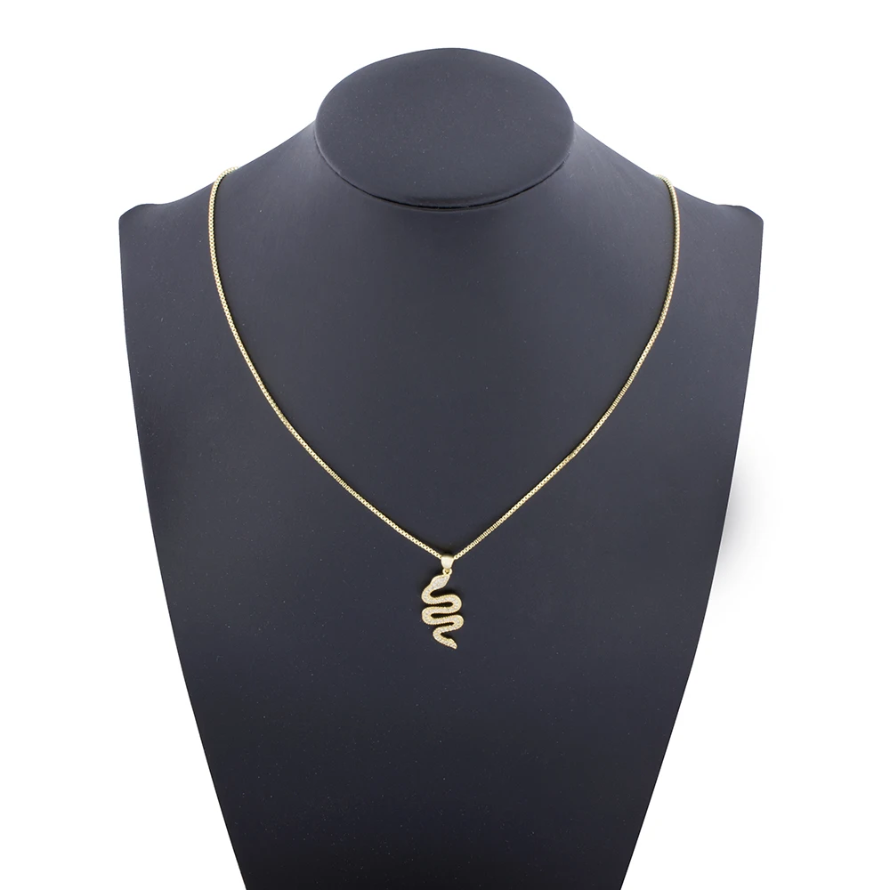2020 Новая мода ожерелье с подвеской в виде змеи Подвески золото Цвет цепь со
