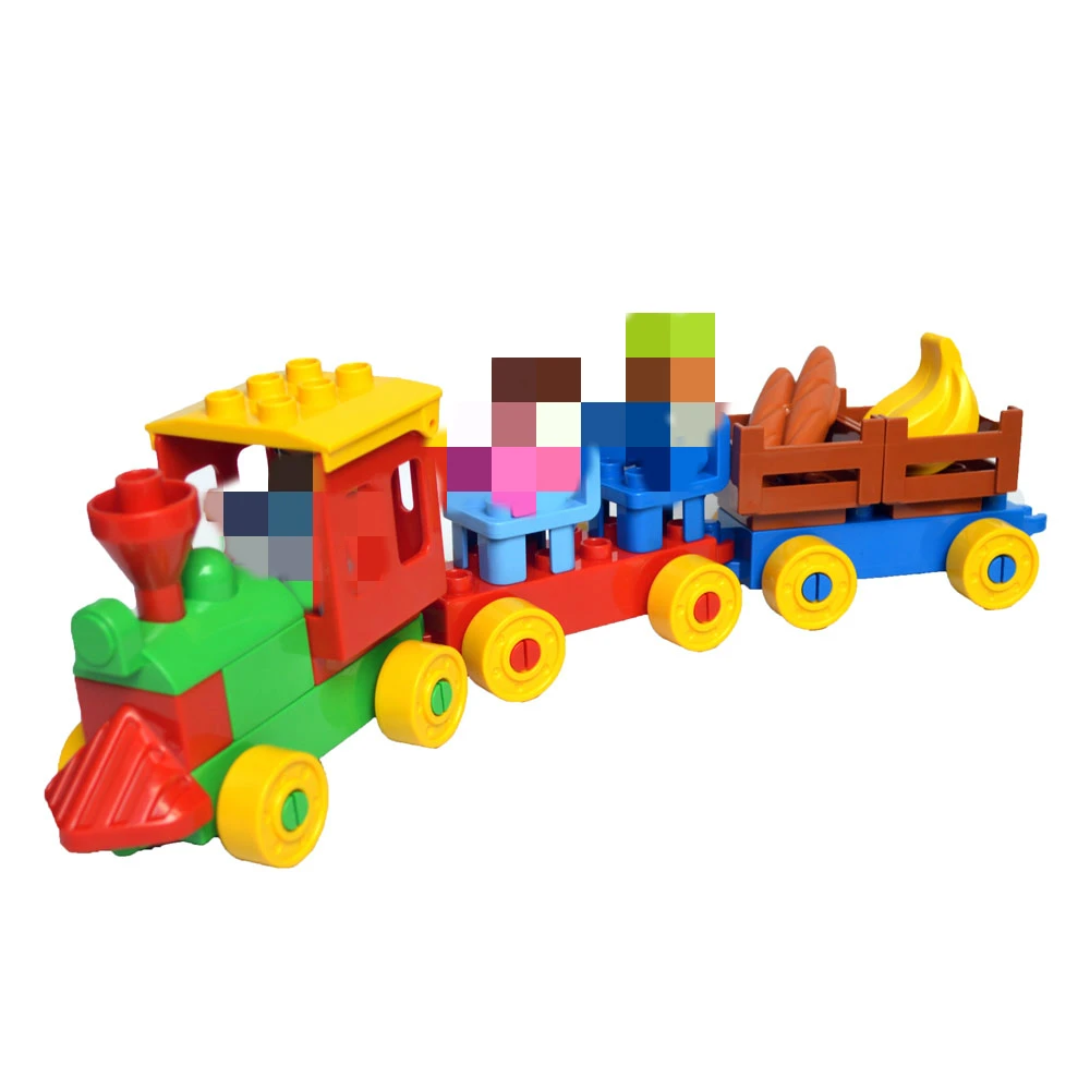 Большой блок поезд парк большие строительные блоки колесо обозрения горка