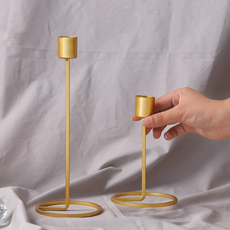Candlestick Wedding Party Banquet Decor - Gold, L
