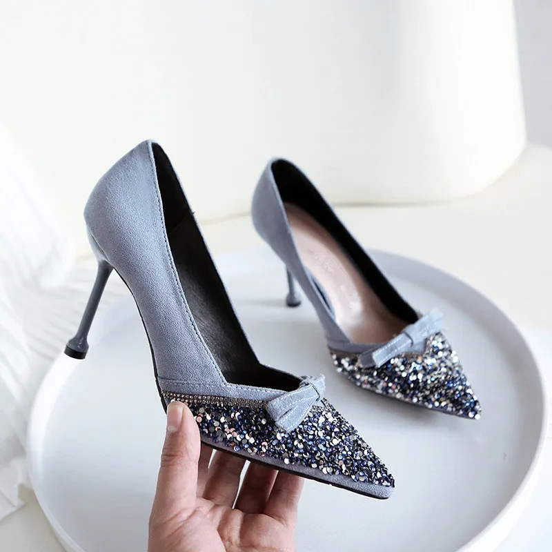 Вечернее платье на высоком каблуке Женская сетчатая красная Новинка весна осень