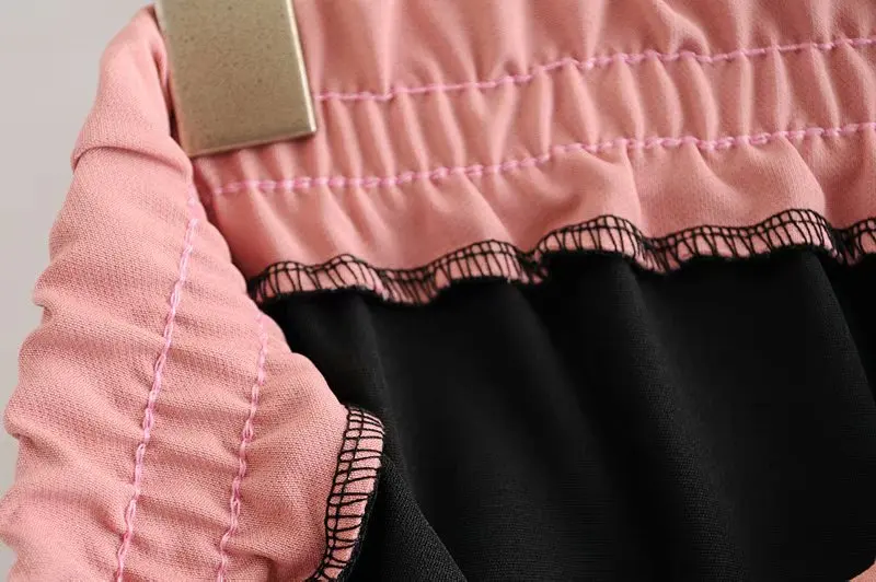 Женский комплект из двух предметов винтажный розовый пуловер-бомбер контрастных