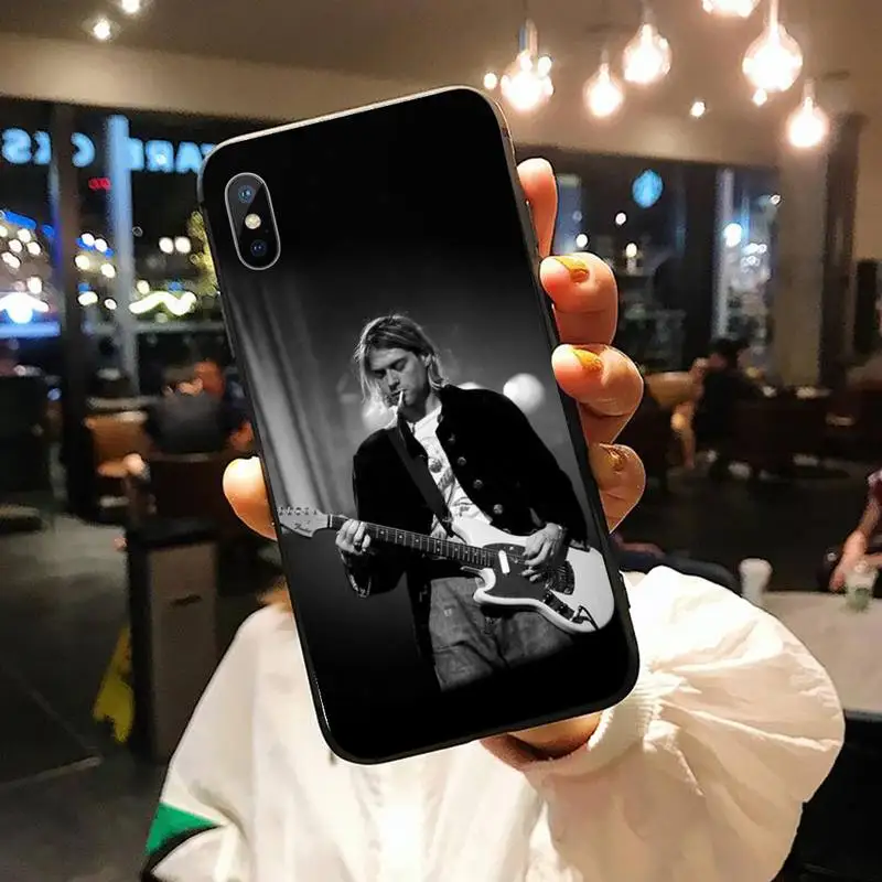 

Nirvana Kurt Cobain pattern mobile Phone Case for iPhone 11 12 pro XS MAX 8 7 6 6S Plus X 5S SE 2020 XR