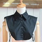 Накладной воротник для мужской и женской рубашки, регулируемый съемный воротник, блузка, воротник с лацканами, Однотонная рубашка с лацканами, аксессуары для свитера